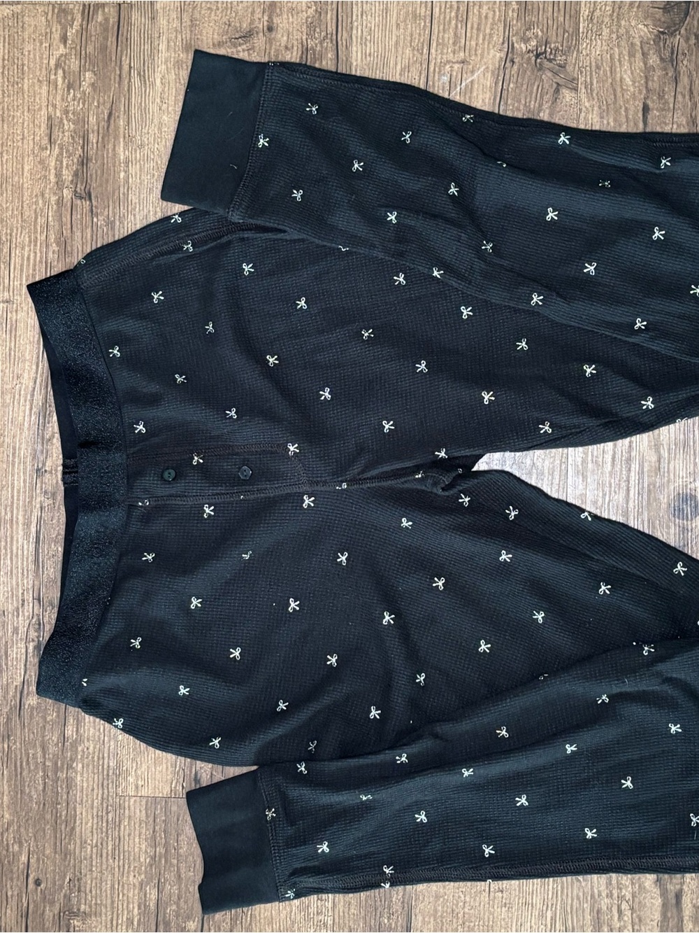 Victoria Secret Black Printed Lounge Bottoms